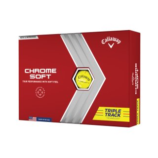 Callaway Chrome Soft Triple Track Golfbälle in Gelb